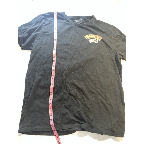 DEAD MANS HAND-ACES OVER EIGHTS-MOTORCYCLE T-SHIRT Large Lucky Brand 328 - Picture 5 of 6